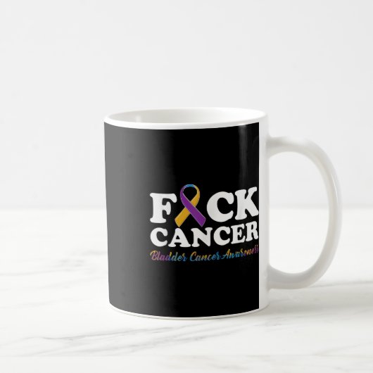 For Cancer Shirt膀胱がん認識度 コーヒーマグカップ (右)