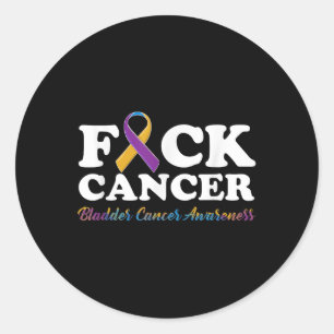 For Cancer Shirt膀胱がん認識度 ラウンドシール