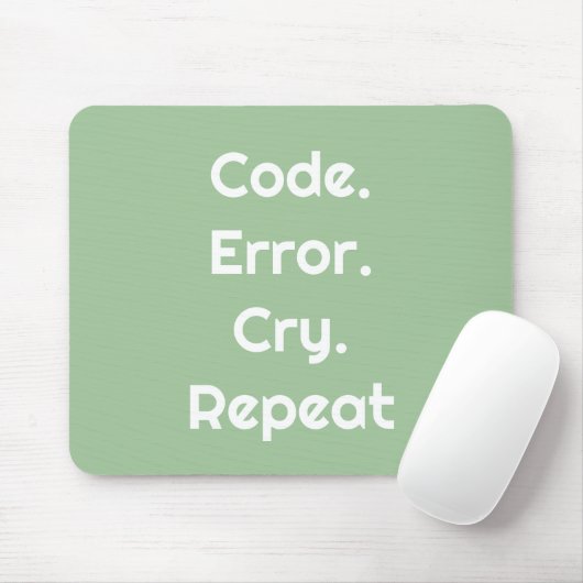 For Coders & Tech Pros – Code. Error. Cry. Repeat マウスパッド (マウス)