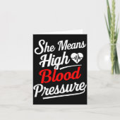 For Couples _ She Means High Blood Pressure _ Funn カード (正面)