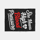 For Couples _ She Means High Blood Pressure _ Funn フリースブランケット (正面(横))