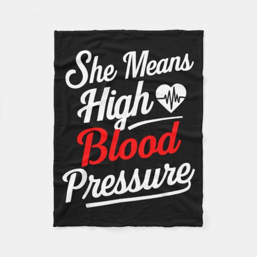For Couples _ She Means High Blood Pressure _ Funn フリースブランケット (正面)