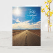 for Dad Birthday Endless Road with Blue Sky カード (黄色い花)