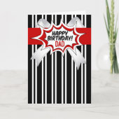for Dad Birthday with Red Comic Book Style カード (正面)