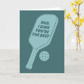 For Dads Who Play Pickleball Father's Day カード (黄色い花)
