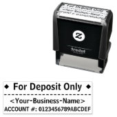 "For Deposit Only"とネームゴム印 セルフインキングスタンプ (インサイチュ)