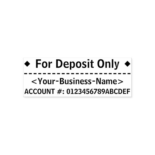 "For Deposit Only"とネームゴム印 セルフインキングスタンプ (デザイン)