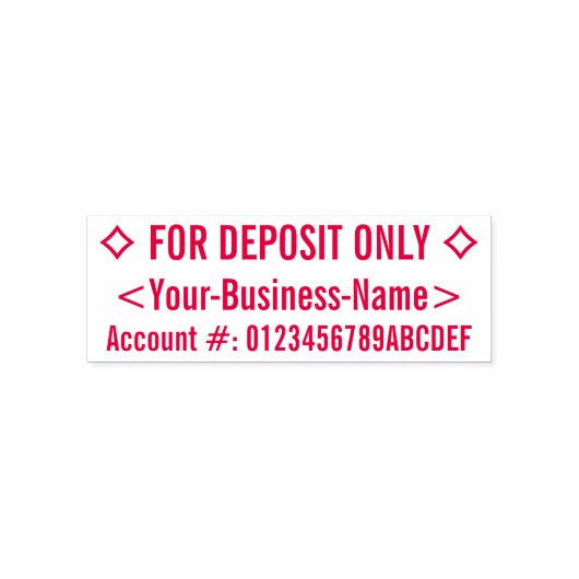 「FOR DEPOSIT ONLY」と名前をカスタムするゴム印 セルフインキングスタンプ (デザイン)