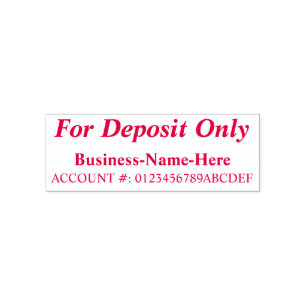 "For Deposit Only"と名前ゴム印 セルフインキングスタンプ