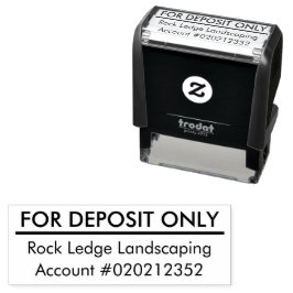 FOR DEPOSIT ONLY カスタムビジネス名 銀行 セルフインキングスタンプ