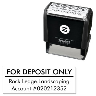 FOR DEPOSIT ONLY カスタムビジネス名 銀行 セルフインキングスタンプ