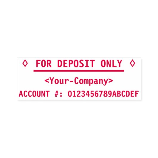 "FOR DEPOSIT ONLY" （名前ゴム印つき） セルフインキングスタンプ (デザイン)