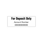 For Deposit Only and Bank Account Number Template セルフインキングスタンプ (デザイン)