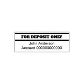 For Deposit Only (Bold) Name Bank Account Number セルフインキングスタンプ (デザイン)