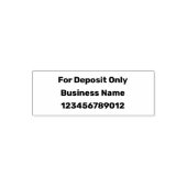 For Deposit Only Business Name Account Number Bold セルフインキングスタンプ (デザイン)