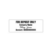 For Deposit Only Business Name Bank Account Number セルフインキングスタンプ (デザイン)