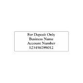 For Deposit Only Business Name Bold Bank Account セルフインキングスタンプ (デザイン)
