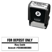 For Deposit Only Customer Name Bank Account Number セルフインキングスタンプ (インサイチュ)