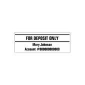 For Deposit Only Customer Name Bank Account Number セルフインキングスタンプ (デザイン)