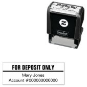 For Deposit Only Name Bank Account Number セルフインキングスタンプ (インサイチュ)