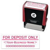 "FOR DEPOSIT ONLY" & Name Rubber Stamp セルフインキングスタンプ (インサイチュ)
