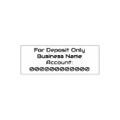 For Deposit Only Sci Fi Font Business Name Account セルフインキングスタンプ (デザイン)