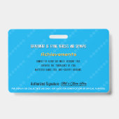 For Display Only Flying Car License Badge バッジ (裏面)