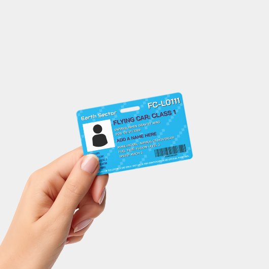 For Display Only Flying Car License Badge バッジ (手持ち)