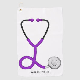 For Doctors and Violet Medical Stethoscope(医師とナース向 ゴルフタオル