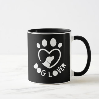 for dog lovers with the quote "Dog lover" マグカップ