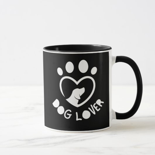 for dog lovers with the quote "Dog lover" マグカップ (右)