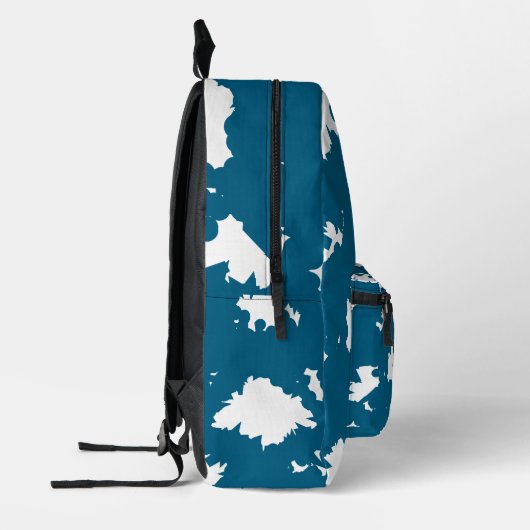 For Dreamers – Blue Splash Backpack プリントバックパック (左)