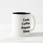 For Engineers – Code. Coffee. Sleep Coffee Mug ツートーンマグカップ (正面右)