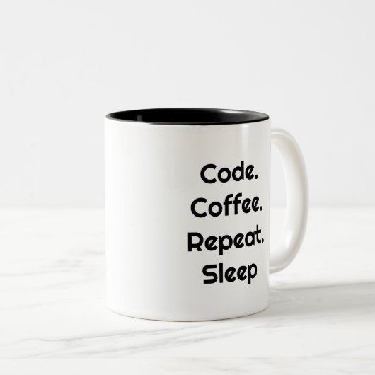 For Engineers – Code. Coffee. Sleep Coffee Mug ツートーンマグカップ (正面右)