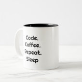 For Engineers – Code. Coffee. Sleep Coffee Mug ツートーンマグカップ (正面左)