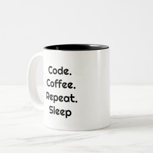 For Engineers – Code. Coffee. Sleep Coffee Mug ツートーンマグカップ (正面左)