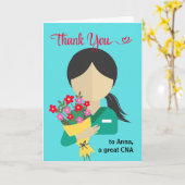 For Female CNA Thank With Bouquet カード (黄色い花)