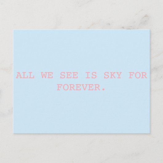 For Forever //エヴァン親愛ハンセン葉書 ポストカード (正面)