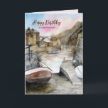 For Friend on誕生日ステイトスイングランドの水色 カード<br><div class="desc">この絶妙なグリーティングカードでメッセージを送絵画り、自分で水色を描く。カード内に具現化されたイギリスのノースヨークシャーにある伝統的魚釣り村のステイトスの姿を愛情を込めて詳細に描いている。秋は趣のある石造りの家々、居心地の良いコテージ、質素なボートに人生を吹き込み、あなたの誠実な願いにキャラクターと暖かさを加える。カードデザインはフレンドの誕生日。</div>