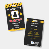 For Fun Planespotter Badge バッジ (正面＆裏面)