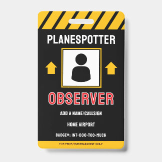 For Fun Planespotter Badge バッジ