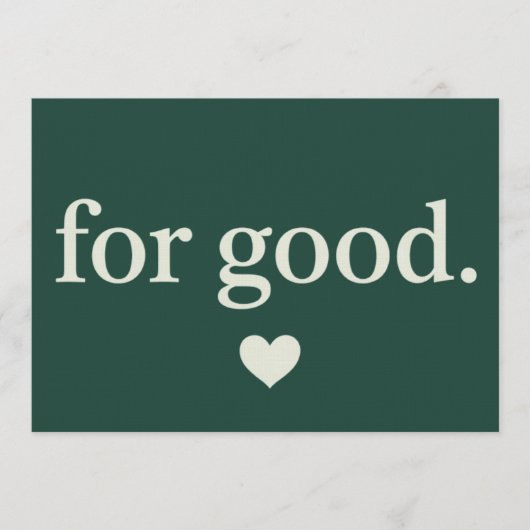 For Good Minimalist Positive Quote Aesthetic  招待状 (正面)