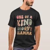 for Grandma One of a Kind Glamma Playful Groovy Te Tシャツ (正面)