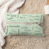 For Grandmother | Grandchildren Names Collage (5) ランバークッション (ブランケット)