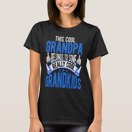 For Grandpa From Cool Grandkids Tシャツ (正面)