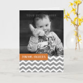 For Grandpa on Father's DayのカスタムPhoto カード (黄色い花)