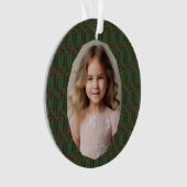 For Grandparents a Candy Cane Photo Christmas オーナメント (正面)