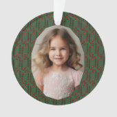 For Grandparents a Candy Cane Photo Christmas オーナメント (正面)