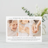 For Her Forever in our Hearts Modern Simple Photo 招待状 (スタンド正面)