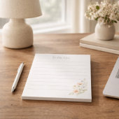 For Her Personalized Wildflower To-Do List ノートパッド